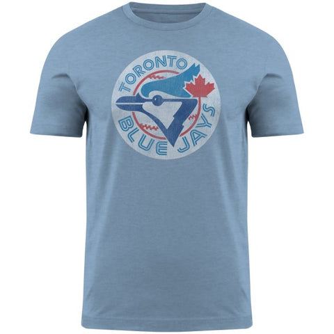 Toronto Blue Jays MLB Cooperstown 2003 Primary Distressed Logo Heathered T-Shirt - Royal