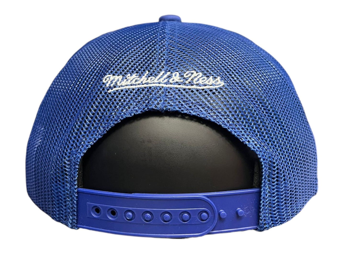 Mitchell & Ness MLB Toronto Blue Jays Gridlock Trucker Foam Front Mesh Back Adjustable Snapback Hat - Blue