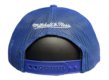 Mitchell & Ness MLB Toronto Blue Jays Gridlock Trucker Foam Front Mesh Back Adjustable Snapback Hat - Blue