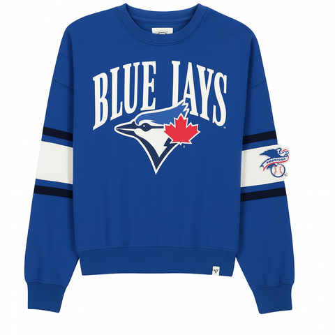 47 MLB Toronto Blue Jays Steadfast Sleeve Paneled Crew - Blue