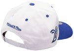 Mitchell & Ness MLB Toronto Blue Jays Tail Sweep Pro Crown Fit Adjustable Snapback Coop Hat - White/Blue
