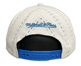 Mitchell & Ness MLB Toronto Blue Jays Triplin Two Tone Adjustable Snapback Hat - White/Blue