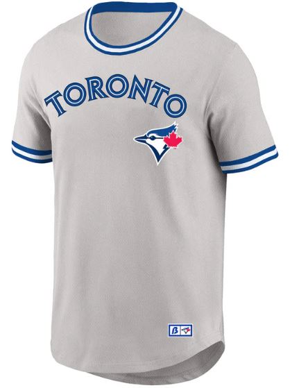 Bulletin MLB Toronto Blue Jays Road Curveball Jersey T Shirt - Grey