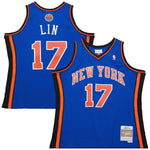 Mitchell & Ness NBA New York Knicks Jeremy Lin #17 2011-12 Hardwood Classics Swingman Jersey - Blue