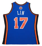 Mitchell & Ness NBA New York Knicks Jeremy Lin #17 2011-12 Hardwood Classics Swingman Jersey - Blue