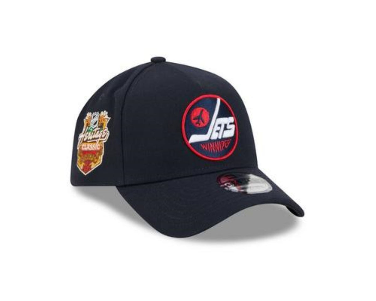 New Era 9FORTY A-Frame NHL Winnipeg Jets 2026 Heritage Classic Adjustable Snapback Hat - Navy