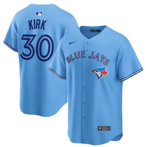 Nike Men's MLB Toronto Blue Jays Alejandro Kirk #30 Alternate Limited Powder Blue Jersey - Stitched Letters