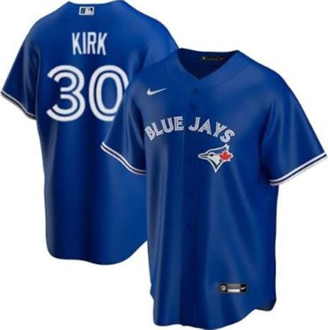 Nike Mens MLB Toronto Blue Jays Alejandro Kirk Alternate Limited Heat-Applied Twill Jersey - Royal Blue