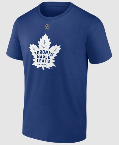 Fanatics Mens NHL Toronto Maple Leafs Matthew Knies #23 Authentic Stack Name and Number T-Shirt - Royal Blue