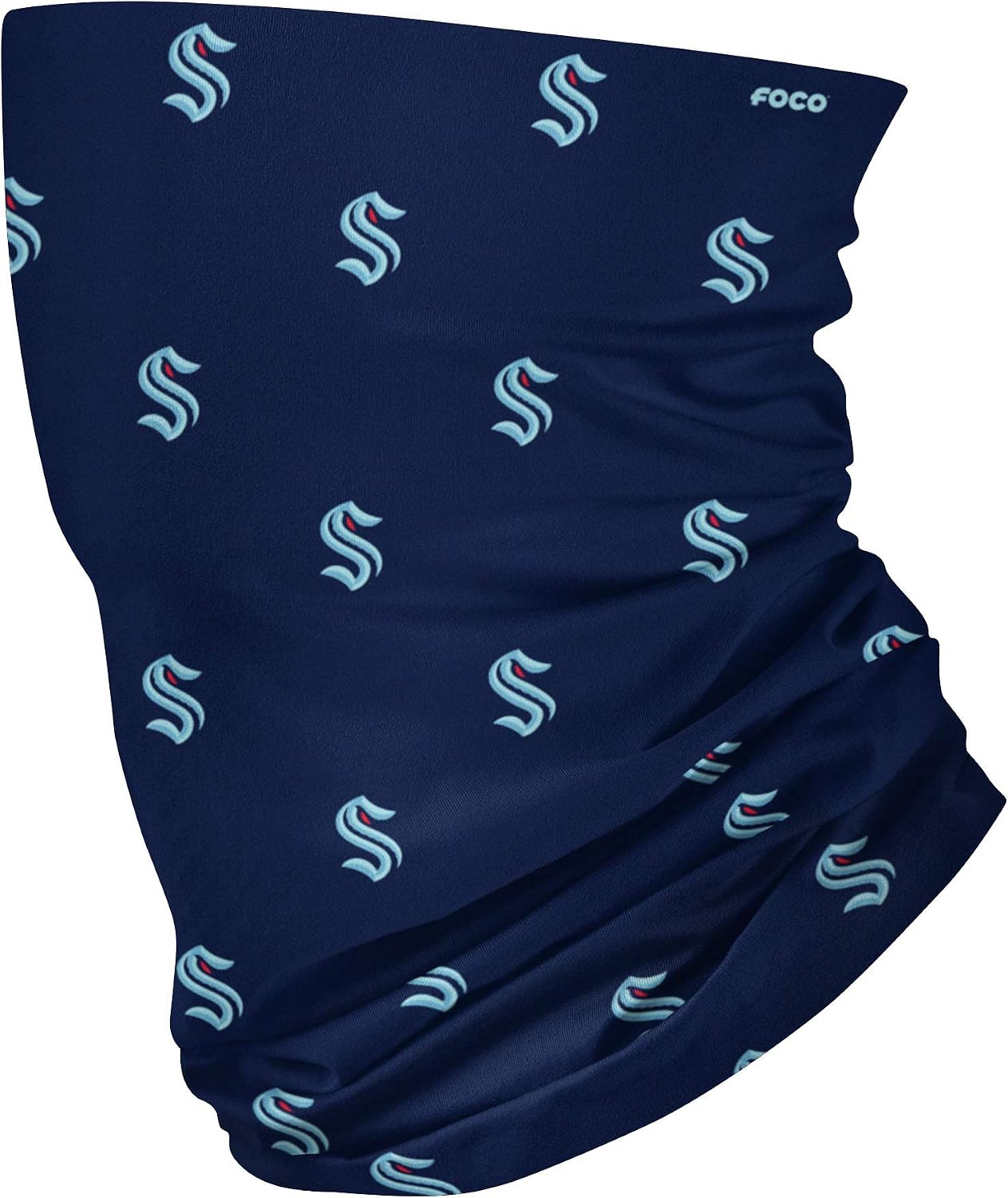 FOCO NHL Seattle Kraken Mini Print Gaiter Scarf - Blue