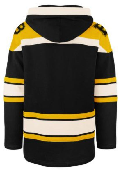 47' Men's Boston Bruins Vintage Lacer Hoodie - Black / Yellow