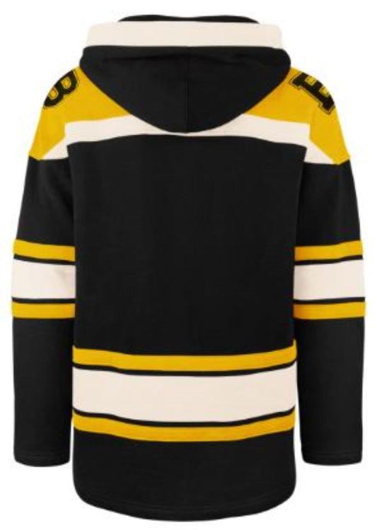 47' Men's Boston Bruins Vintage Lacer Hoodie - Black / Yellow