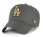 L.A Dodgers '47 MVP Grey and Gold Smoke Show Adjustable Hat