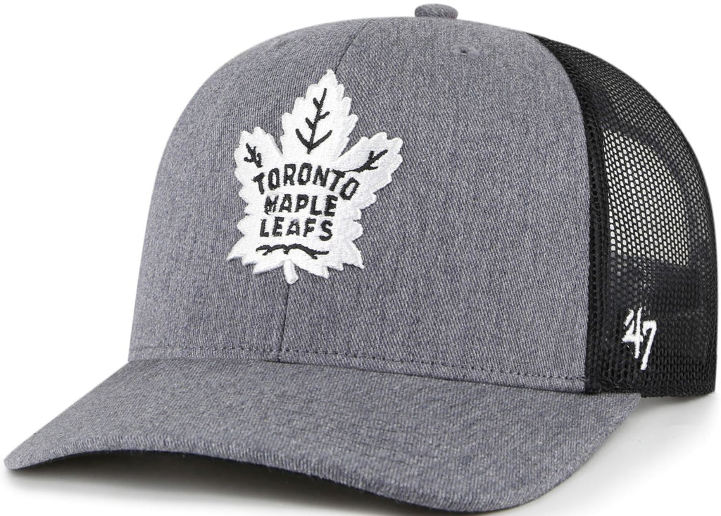 47 Trucker NHL Toronto Maple Leafs Snapback Hat Carbon The Sports Collection