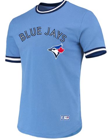 Bulletin MLB Toronto Blue Jays Road Curveball Jersey T Shirt - Powder Blue