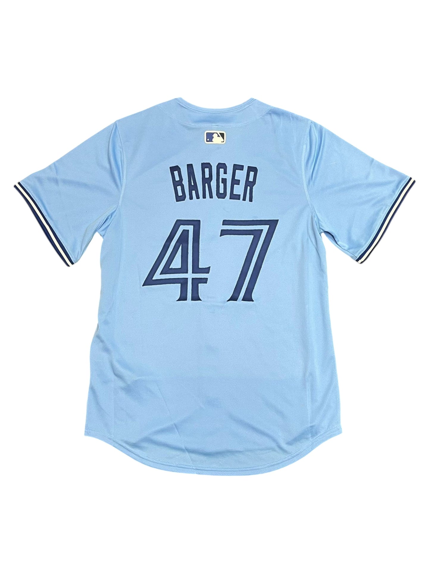 Nike Men's MLB Toronto Blue Jays Addison Barger #47 Alternate Limited Powder Blue Jersey - Stitched Letters