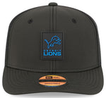 New Era NFL Detroit Lions 2025 Sideline 9SEVENTY Trucker Adjustable Hat - Black