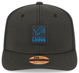 New Era NFL Detroit Lions 2025 Sideline 9SEVENTY Trucker Adjustable Hat - Black