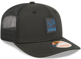 New Era NFL Detroit Lions 2025 Sideline 9SEVENTY Trucker Adjustable Hat - Black
