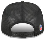 New Era NFL Detroit Lions 2025 Sideline 9SEVENTY Trucker Adjustable Hat - Black