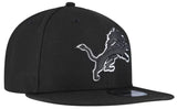 New Era 9FIFTY NFL Detroit Lions Adjustable Snapback Cap - Black/White