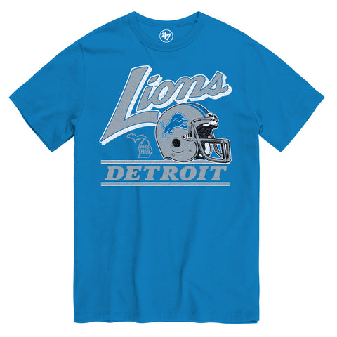 '47 NFL Detroit Lions Fly By T Shirt - Blue