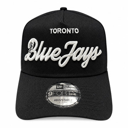 New Era 9FORTY A-Frame MLB Toronto Blue Jays Local Play Adjustable Snapback Hat - Black