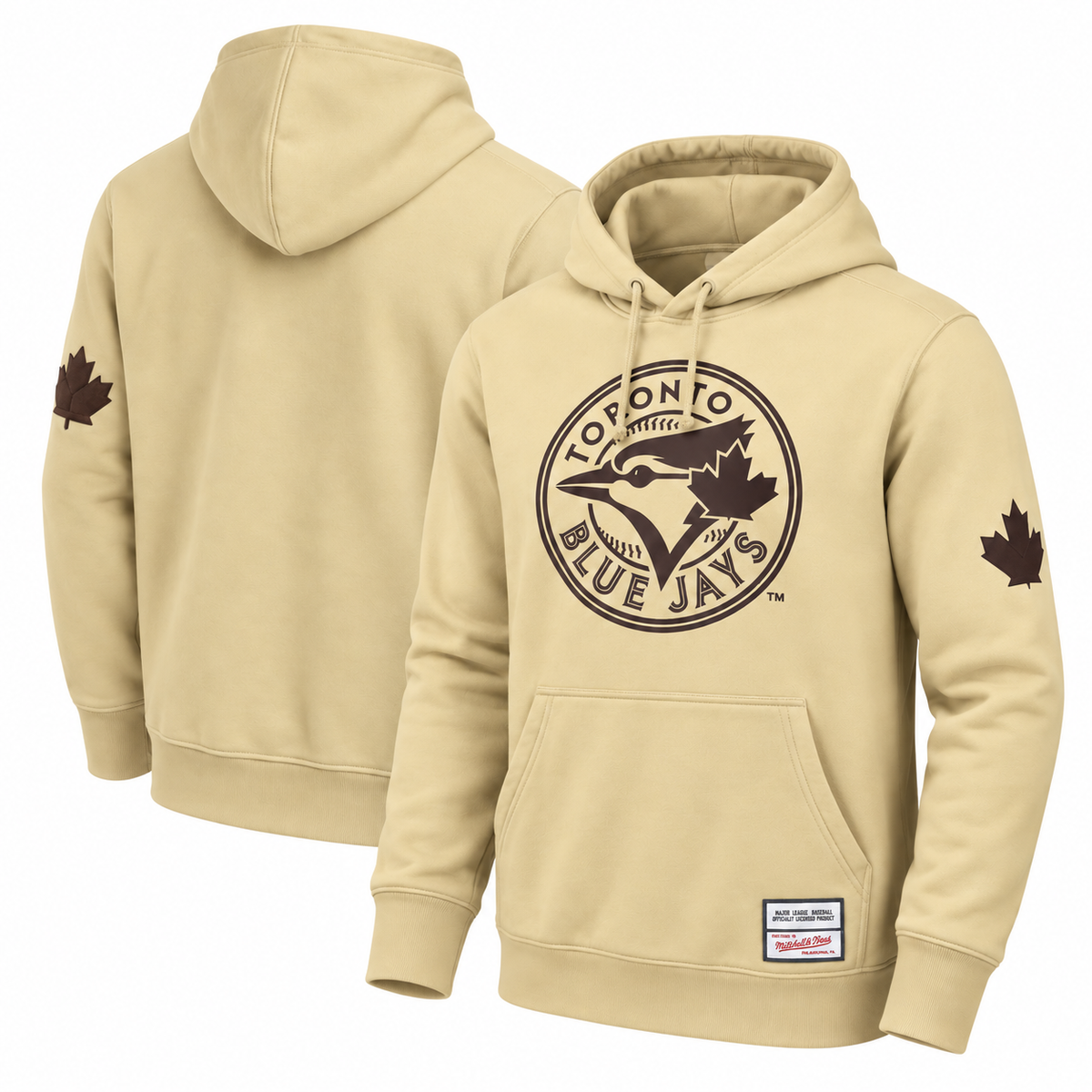 Mitchell & Ness MLB Toronto Blue Jays Cooperstown Logo Core Pullover Hoodie - Beige