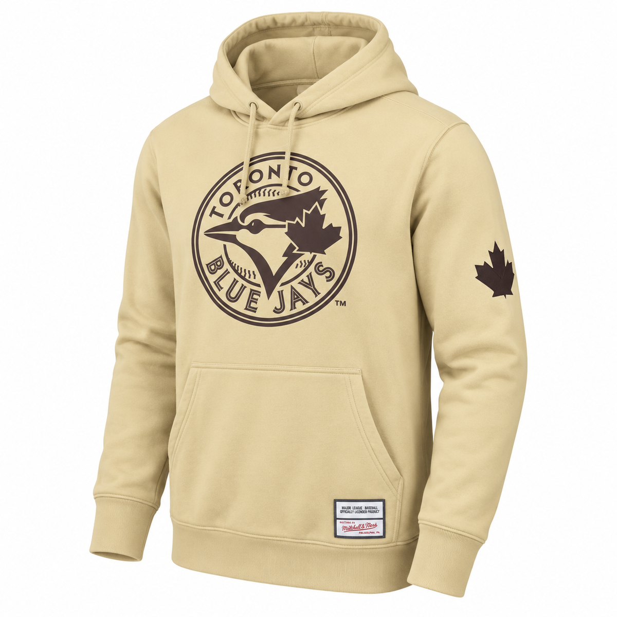 Mitchell & Ness MLB Toronto Blue Jays Cooperstown Logo Core Pullover Hoodie - Beige