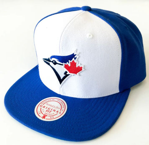 Men's MLB Mitchell & Ness Toronto Blue Jays Evergreen Snapback Hat – Blue and White