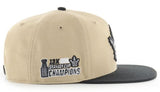 '47 Captain NHL Toronto Maple Leafs Black Sand Snapback Hat w/ Sidepatch - Khaki/Black