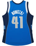 Mitchell & Ness Men's NBA Dallas Mavericks Dirk Nowitzki #41 1998-2019 Hall Of Fame Class of 2023 Hardwood Classics Swingman Jersey - Blue