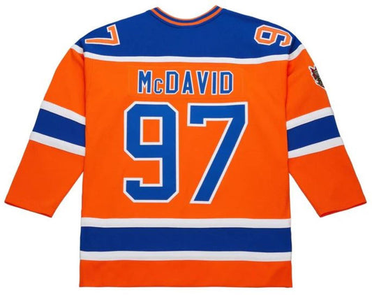 Mitchell & Ness Youth NHL Edmonton Oilers Connor McDavid #97 2016 Heritage Power Play Jersey - Orange