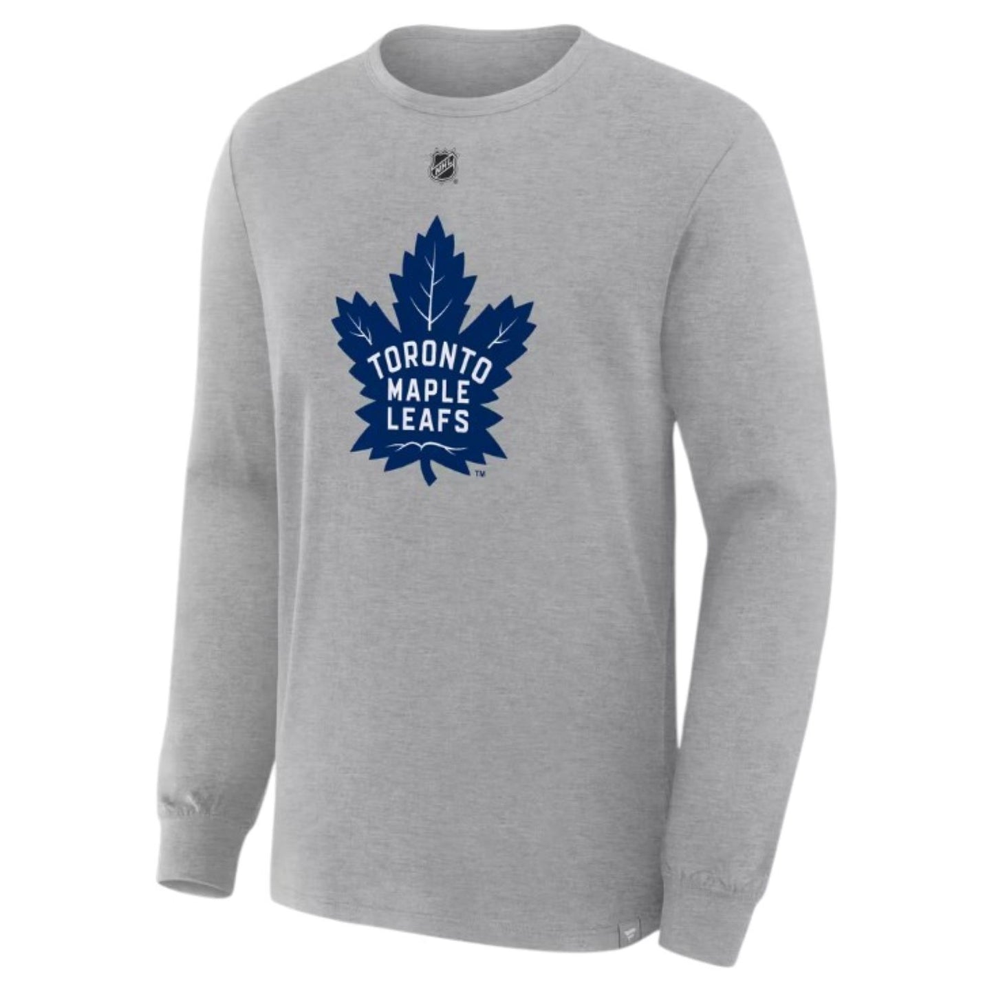 Fanatics Mens NHL Toronto Maple Leafs Gavin McKenna #92 Name and Number Long Sleeve T-Shirt - Grey
