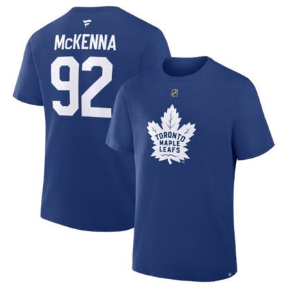 Fanatics NHL Toronto Maple Leafs Gavin McKenna #92 Player Name & Number Tee -  Royal