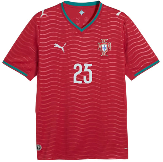 Puma FIFA 2026 Portugal N. Mendes #25 Player Home Jersey - Red