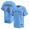 Nike Mens MLB Toronto Blue Jays George Springer Alternate Limited Heat-Applied Twill Jersey - Powder Blue