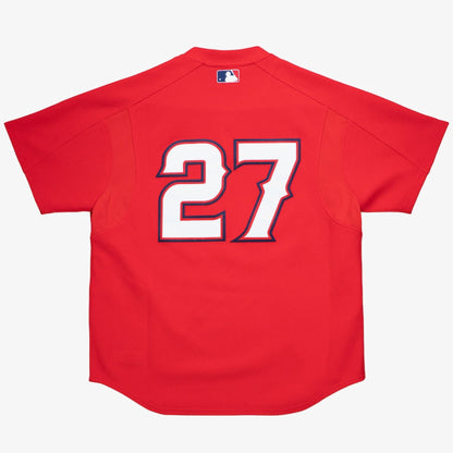 Men's Vladimir Guerrero Red Anaheim Angels Cooperstown Collection 2004 Authentic Batting Practice Player Jersey