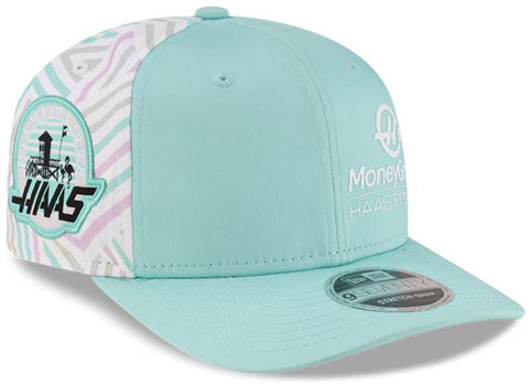 New Era 9SEVENTY MoneyGram Haas F1 Team 2025 Miami Grand Prix Adjustable Hat - Turquoise
