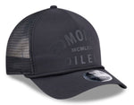 New Era 9FORTY M-Crown NHL A-Frame Edmonton Oilers Minimalist Mesh Back Rope Adjustable Snapback Hat - Black