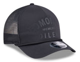 New Era 9FORTY M-Crown NHL A-Frame Edmonton Oilers Minimalist Mesh Back Rope Adjustable Snapback Hat - Black