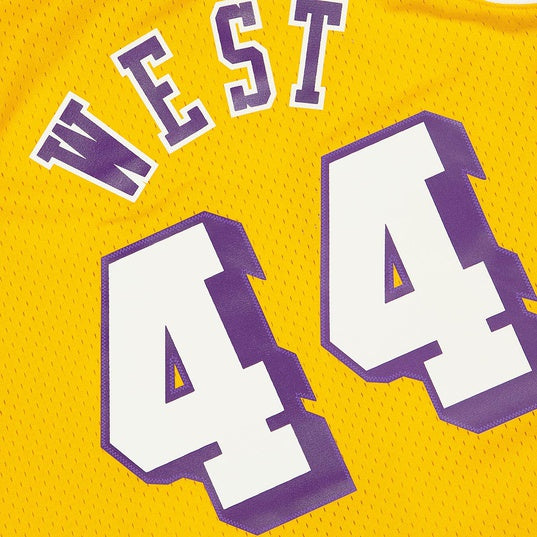 Men's Mitchell & Ness NBA Jerry West Los Angeles Lakers 1971-72 Hardwood Classics Swingman Jersey - Gold