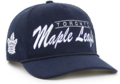 47 NHL Toronto Maple Leafs Double Header Corduroy Hitch Adjustable Snapback Hat - Navy