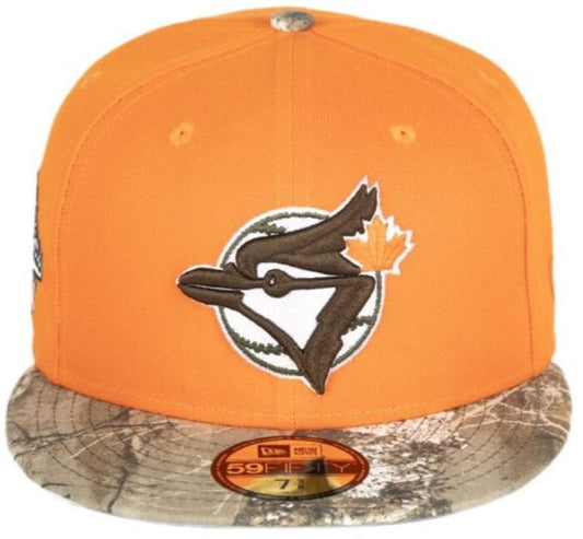 New Era MLB Toronto Blue Jays Real Tree Rush 1993 World Series 59FIFTY Fitted Hat - Orange/Camo