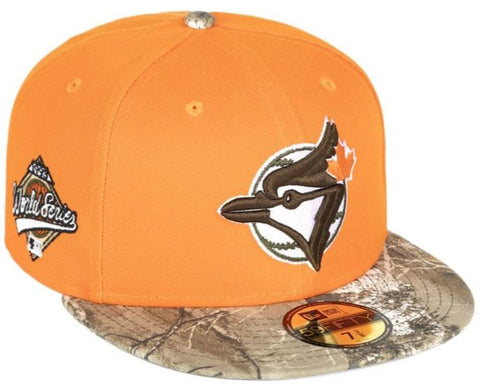 New Era MLB Toronto Blue Jays Real Tree Rush 1993 World Series 59FIFTY Fitted Hat - Orange/Camo