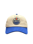 American Needle NHL Edmonton Oilers Burnett Corduroy Adjustable Cap - Cream/Royal