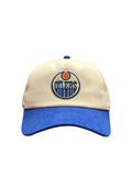 American Needle NHL Edmonton Oilers Burnett Corduroy Adjustable Cap - Cream/Royal