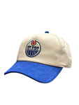 American Needle NHL Edmonton Oilers Burnett Corduroy Adjustable Cap - Cream/Royal