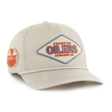 '47 NHL Edmonton Oilers Cairn Hitch RF Adjustable Snapback Hat - Beige