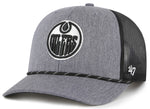 '47 Trucker NHL Edmonton Oilers Carbon Rope Adjustable Mesh Back Cap - Grey